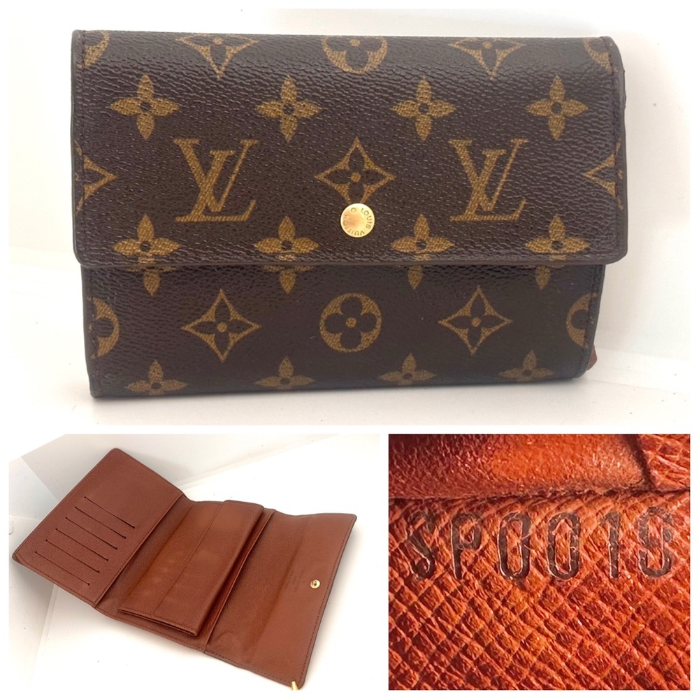 Good condition authentic Louis Vuitton Monogram Porte Etui wallet SP0019